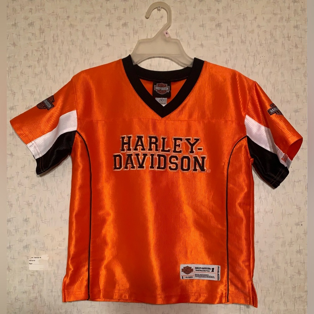Kids Size 6 Harley Davidson Jersey Shirt